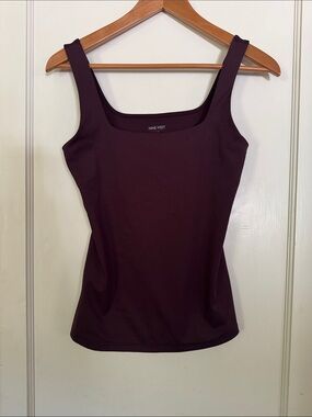 Nine West Women's Square Neck Tank Top - Plum